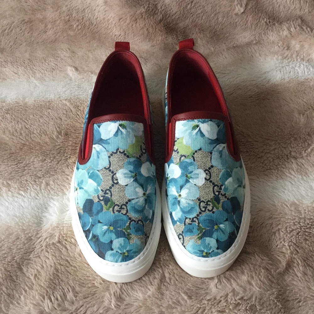 Gucci Blooms Supreme Canvas Slip-On Sneaker